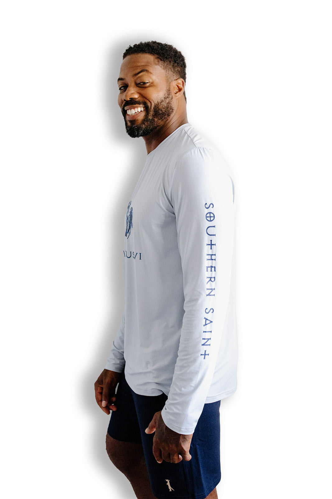 Rooster Long Sleeve Performance Shirt | Chambray